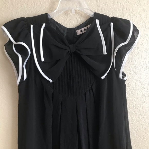 2 for 10 Black Bow Shift Dress - Picture 2 of 7